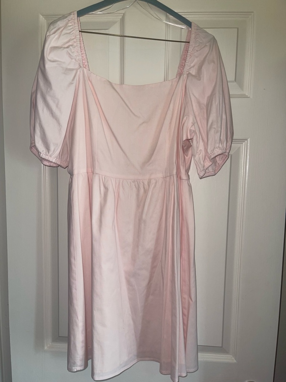 Copper Key Light Pink babydoll puff sleeve dress